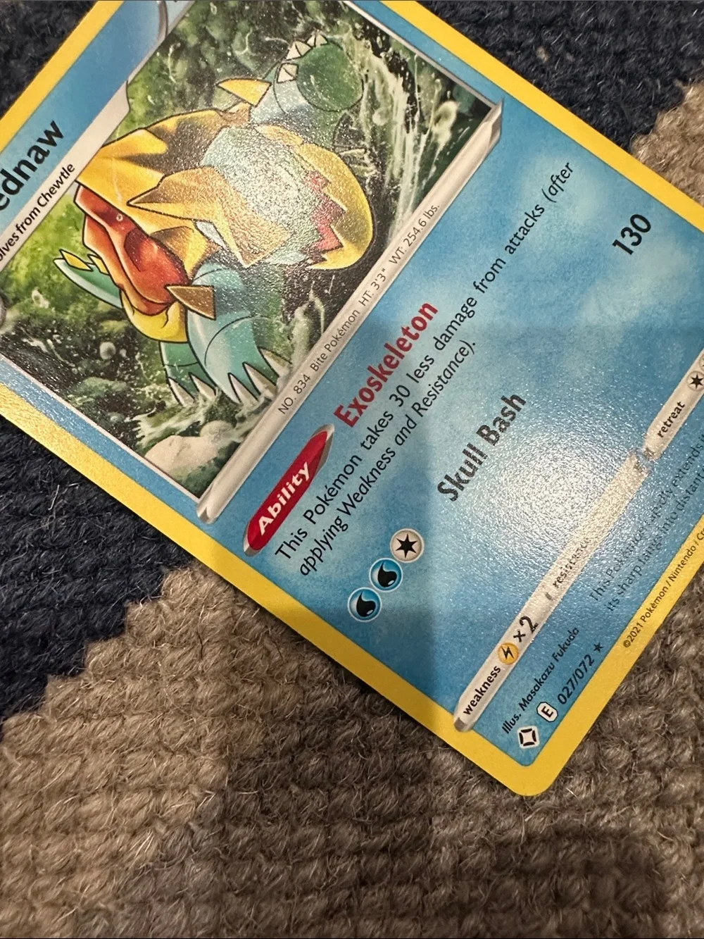 Pokemon Drednaw Trading Card - Blue, Yellow, Green